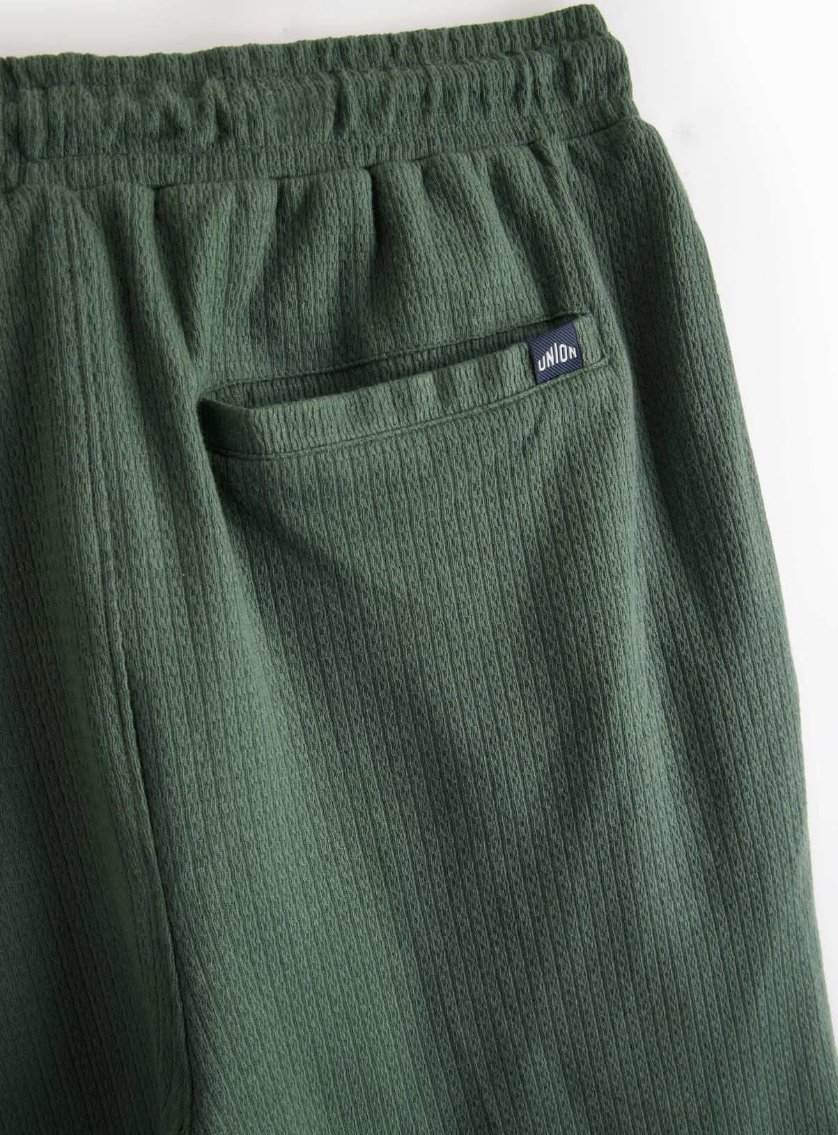 UNION WORKS Green Textured Co-ord Shorts  XL - Image 4